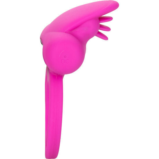 CALEXOTICS - DUAL CLIT FLICKER ENHANCER DOUBLE VIBRATING RING IN PINK SILICONE