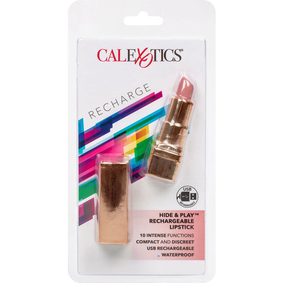 CALEXOTICS - HIDE &amp; PLAY SOFT PINK REFILLABLE LIPSTICK BULLET