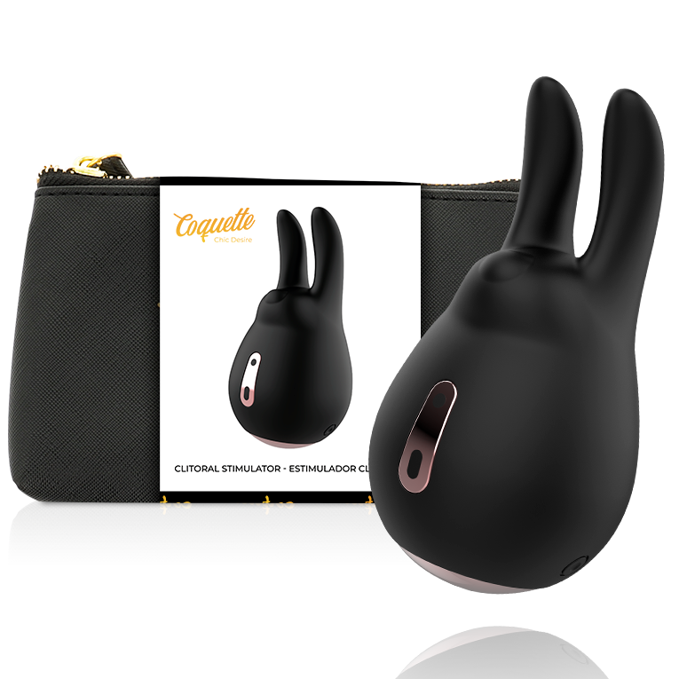 COQUETTE CHIC DESIRE - ESTIMULADOR CLÍTORIS NEGRO / GOLD CONEJO