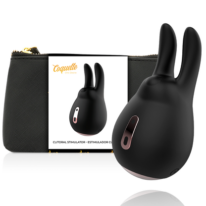 COQUETTE CHIC DESIRE - BLACK / GOLD CLITORIS STIMULATOR RABBIT