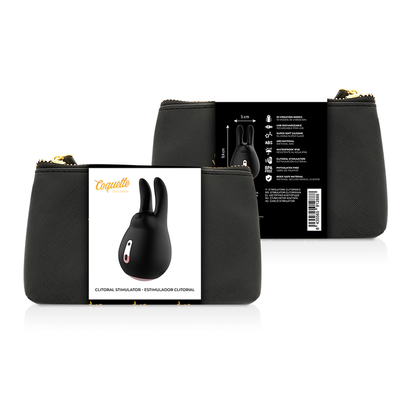 COQUETTE CHIC DESIRE - BLACK / GOLD CLITORIS STIMULATOR RABBIT