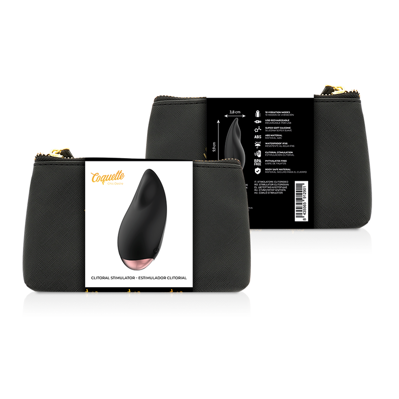 COQUETTE CHIC DESIRE - BLACK / GOLD CLITORIS STIMULATOR DROP