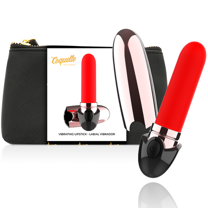 COQUETTE CHIC DESIRE - RECHARGEABLE VIBRATING LUXE LIPSTICK BLACK / GOLD