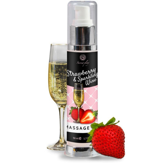 SECRETPLAY - ACEITE MASAJE FRESAS & CAVA 50 ML