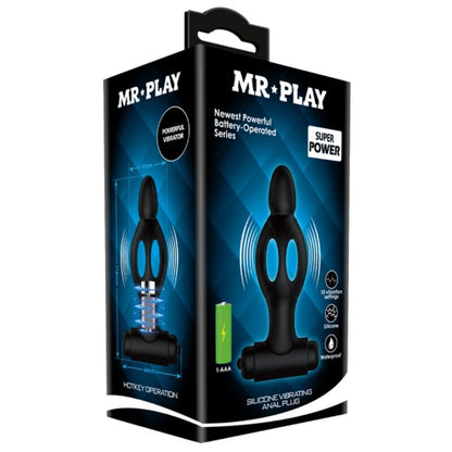 MR PLAY - VIBRATING SILICONE ANAL PLUG