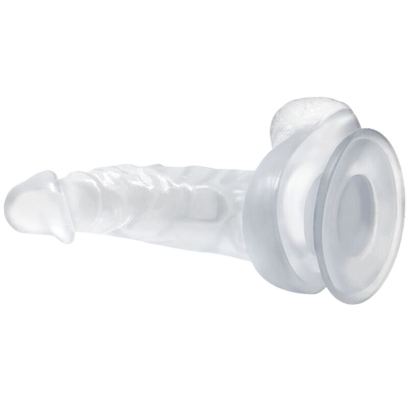 BAILE - REALISTIC DILDO WITH SUCTION CUP AND TESTICLES 16.7 CM TRANSPARENT