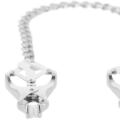 DARKNESS - METAL NIPPLE CLAMP WITH CHAIN