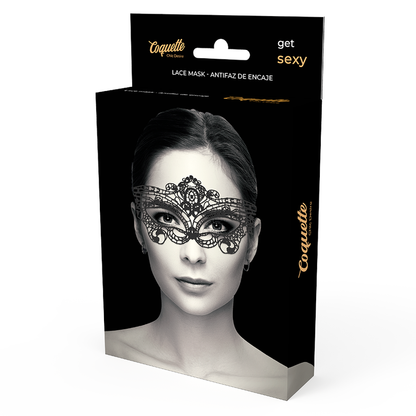 COQUETTE CHIC DESIRE - FINE BLACK LACE EYE MASK