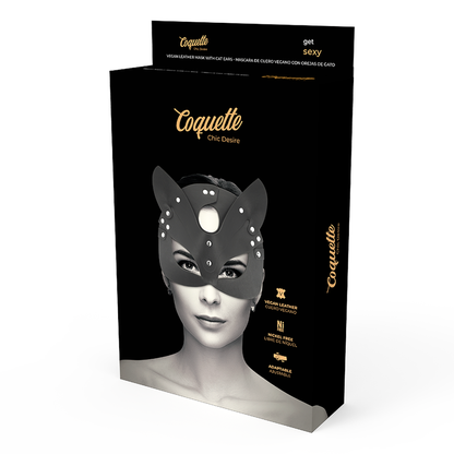 COQUETTE CHIC DESIRE - VEGAN LEATHER MASK WITH CAT EARS