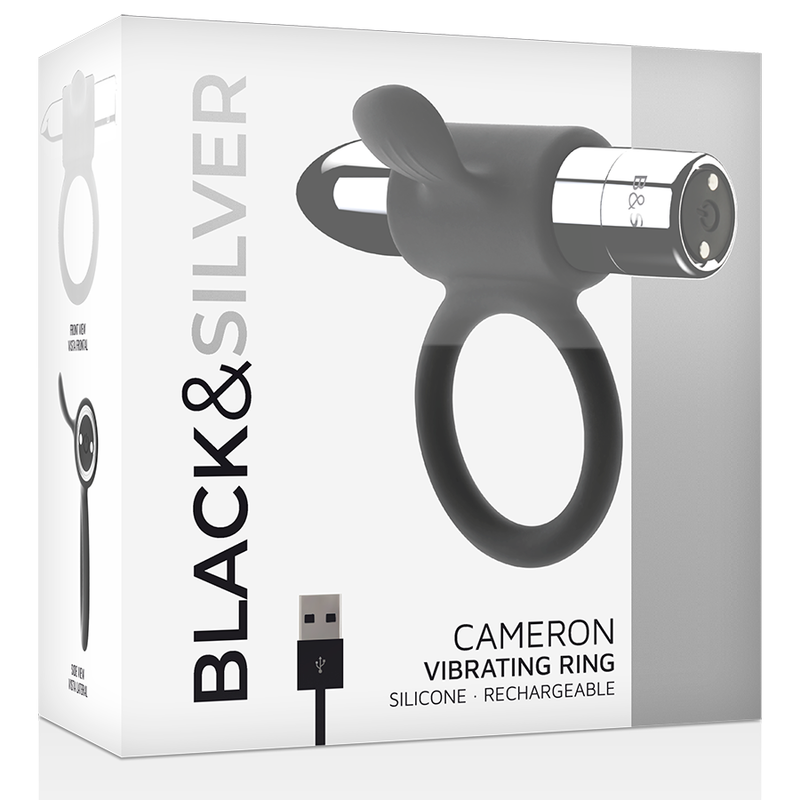 BLACK&SILVER - CAMERON ANILLO RECARGABLE SILVER