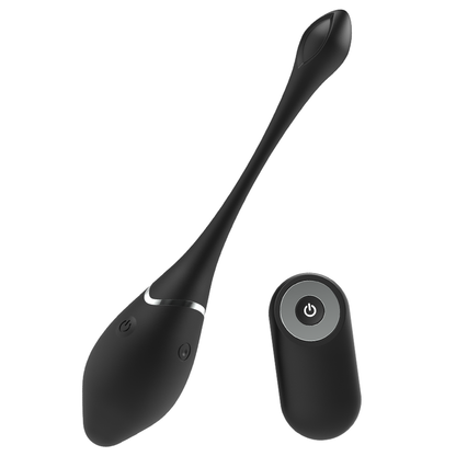 BLACK&amp;SILVER - JENELL RECHARGEABLE VIBRATING EGG