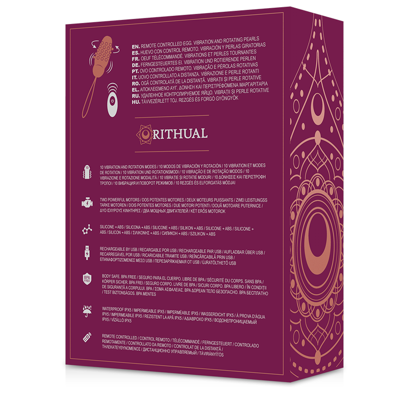 RITHUAL - SITA EGG REMOTE CONTROL PEARL ROTATION + VIBRATION