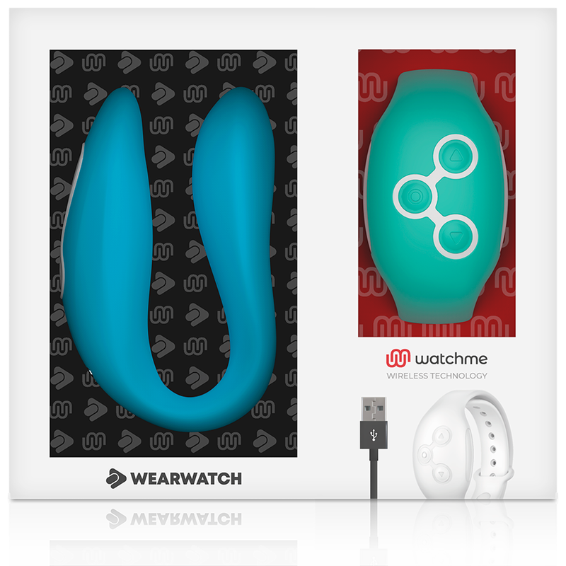 WEARWATCH - DUAL TECHNOLOGY VIBRATOR WATCHME INDIGO/AQUAMARINE