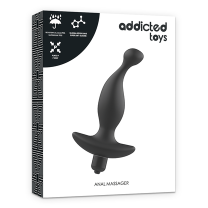 ADDICTED TOYS - BLACK VIBRATING ANAL MASSAGER MODEL 1