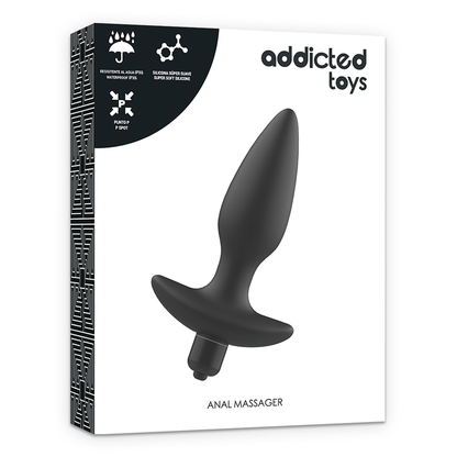 ADDICTED TOYS - BLACK VIBRATING ANAL PLUG MASSAGER